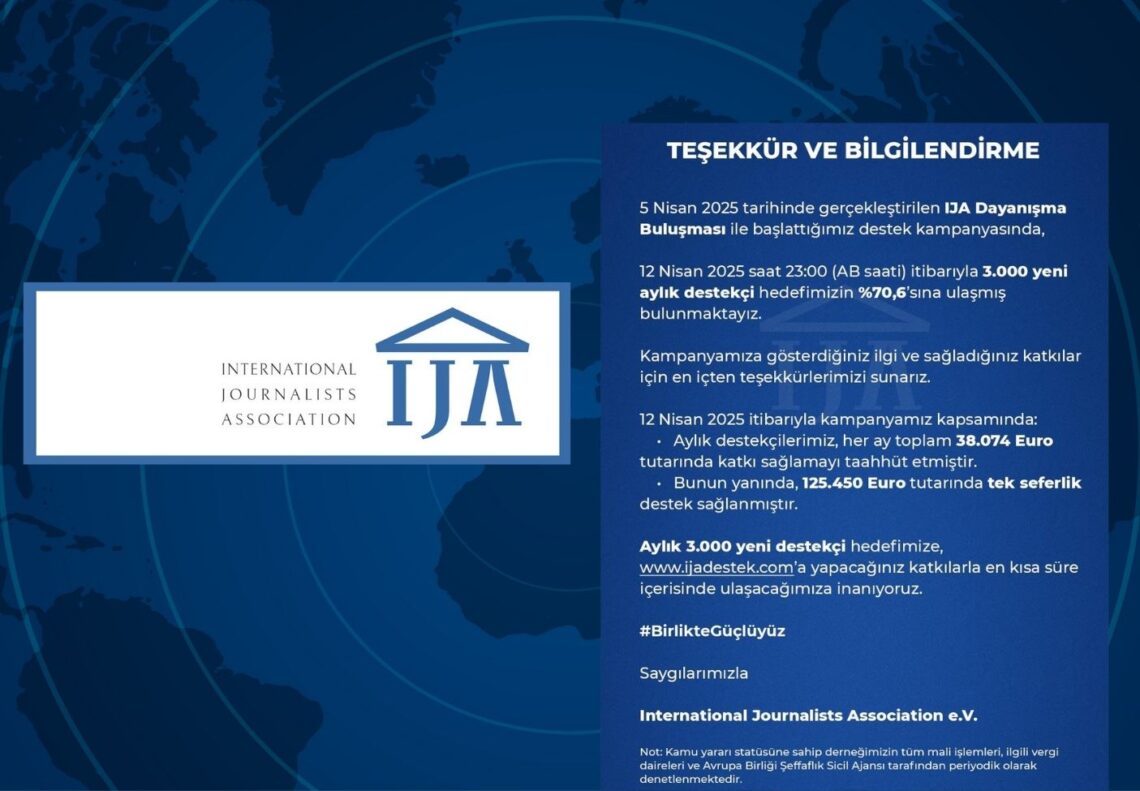 IJA Dayanışma buluşması kampanyasında yüzde 70,6’ya ulaşıldı